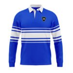 Men's Quick Dry Casual Long Sleeves Collared Golf Polo Shirts With Stripes