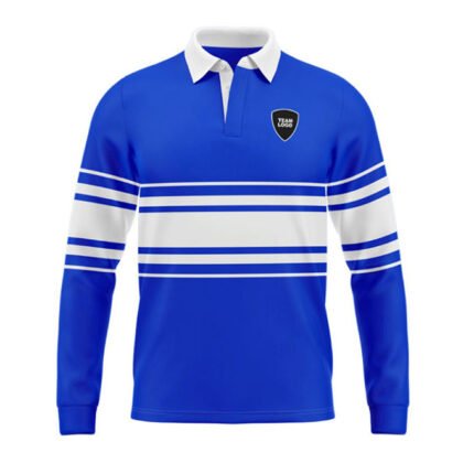 Men's Quick Dry Casual Long Sleeves Collared Golf Polo Shirts With Stripes